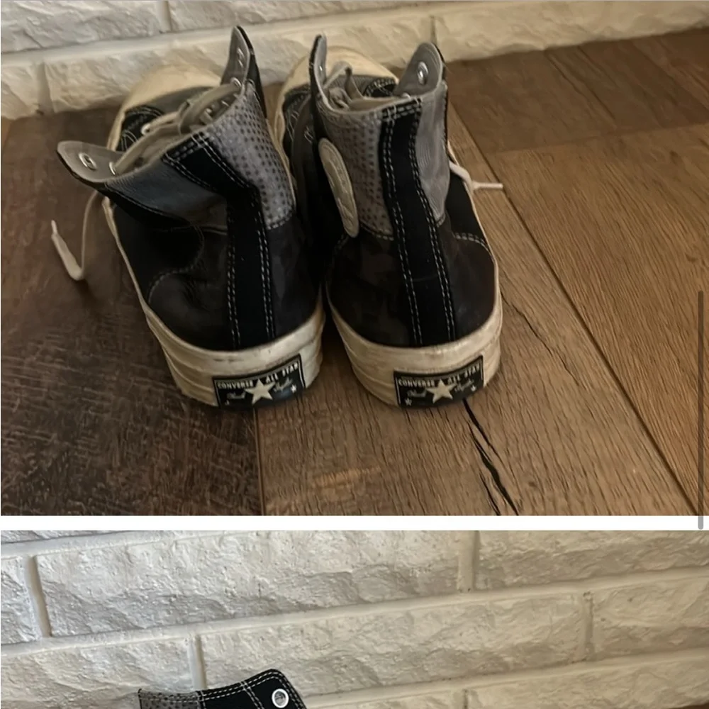 Converse Black and White High Top Sneakers - Picture 7 of 11
